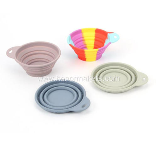 Silicone foldable pet bowl